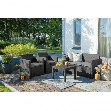 Set Mobilier de gradina Alabama Grafit/ Gri- rece [3]