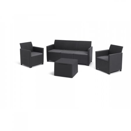Set mobilier gradina - Set mobilier de gradina, Claire, ratan sintetic, grafit