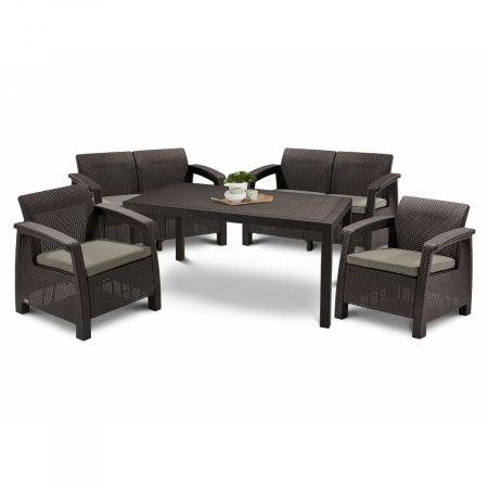 Set mobilier gradina - Set mobilier de gradina CORFU II FIESTA Maro/Gri-Taupe