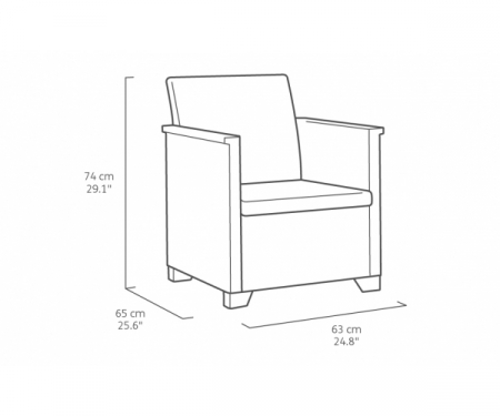 Set Mobilier De Gradina Cu Masa KETER ELODIE 5 Locuri Cappucino [8]