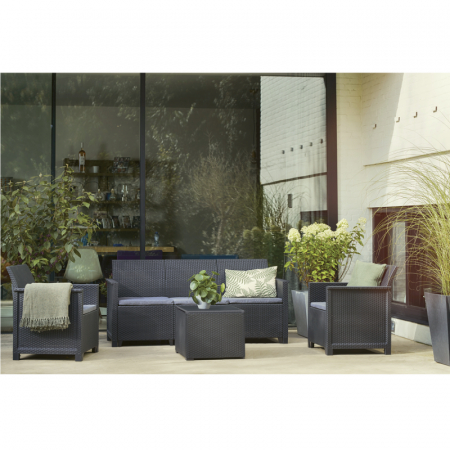 Set Mobilier De Gradina Cu Masa KETER ELODIE 5 Locuri Gri [2]
