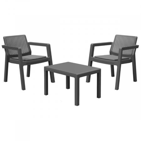 Set mobilier gradina - Set mobilier de gradina, Emily Patio, Keter, perne incluse, gri