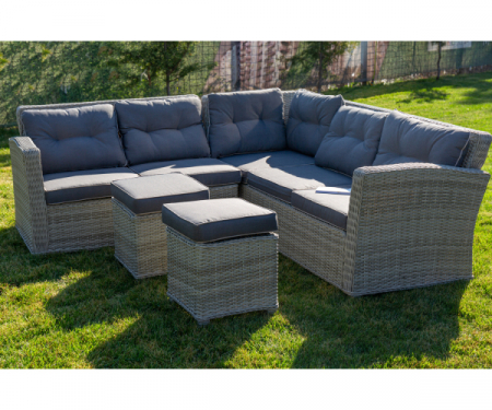 Set mobilier premium de gradina/terasa, Marbella, rattan sintetic [4]
