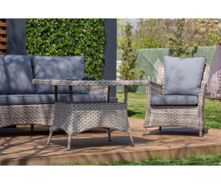 Set mobilier premium de terasa/gradina, Holan, ratan sintetic [4]