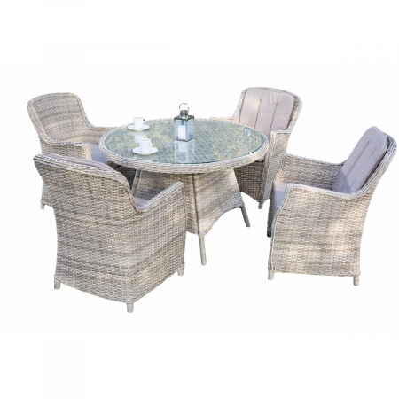 Mobilier - Set mobilier premium de terasa/gradina, Juventus Grande, ratan sintetic, gri