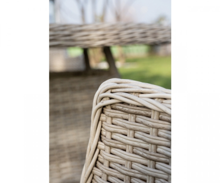 Set mobilier premium de terasa/gradina, Juventus Grande, ratan sintetic, gri [7]