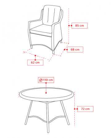 Set mobilier premium de terasa/gradina, Juventus Grande, ratan sintetic, gri [9]