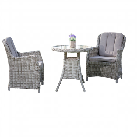 Mobilier - Set mobilier premium de terasa/gradina, Juventus, ratan sintetic, gri