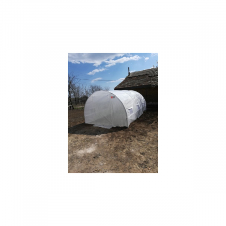 Solar/ sera gradina cu schelet metalic, 6 x 3 m, alb [1]