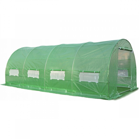 Solarii gradina - Solar/ sera gradina cu schelet metalic 6 x 3 m, verde