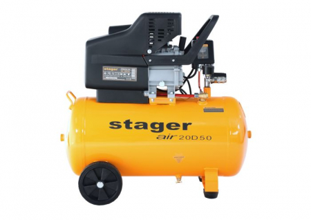 Stager Air 20D50 compresor aer, 50L, 8bar, 200L/min, monofazat, angrenare directa [2]
