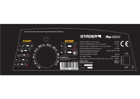 Stager PLUS-K80W Tun de aer cald, ardere directa, 20kW, motorina, 230V, 400mc [1]