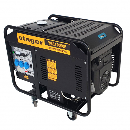 Noutati - Stager YGE12000E Generator open-frame 10kW, monofazat, benzina, pornire electrica