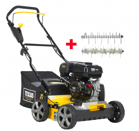 Curte si gradina - Texas Pro Cut 400TG 2-in-1 Scarificator si aerator gazon, benzina, 5CP, reglaj central, latime lucru 400mm