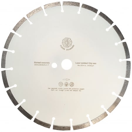 Tehnica diamantata - Tudee 300x2.8x10x25.4-P, Disc diamantat beton