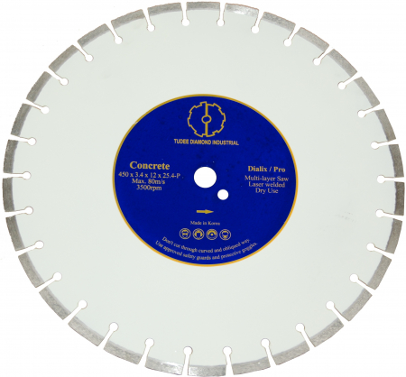 Discuri diamantate - Tudee 350x25.4mm, Disc diamantat debitare beton dur