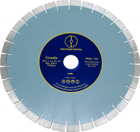 Discuri diamantate - Tudee 400x50x10mm, Disc diamantat debitare granit, Dialix, supreme