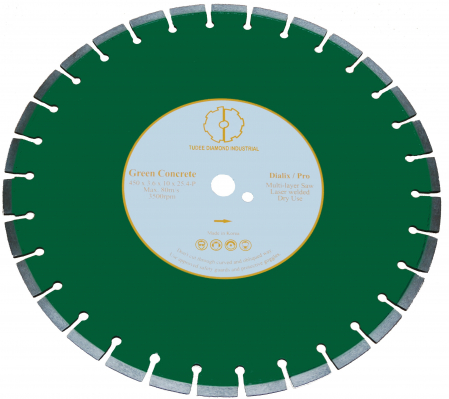 Discuri diamantate - Tudee 450x25.4mm, Disc diamantat debitare beton crud