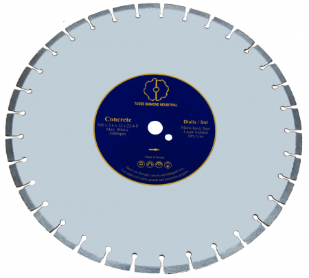 Discuri diamantate - Tudee 500x25.4mm, Disc diamantat debitare beton dur