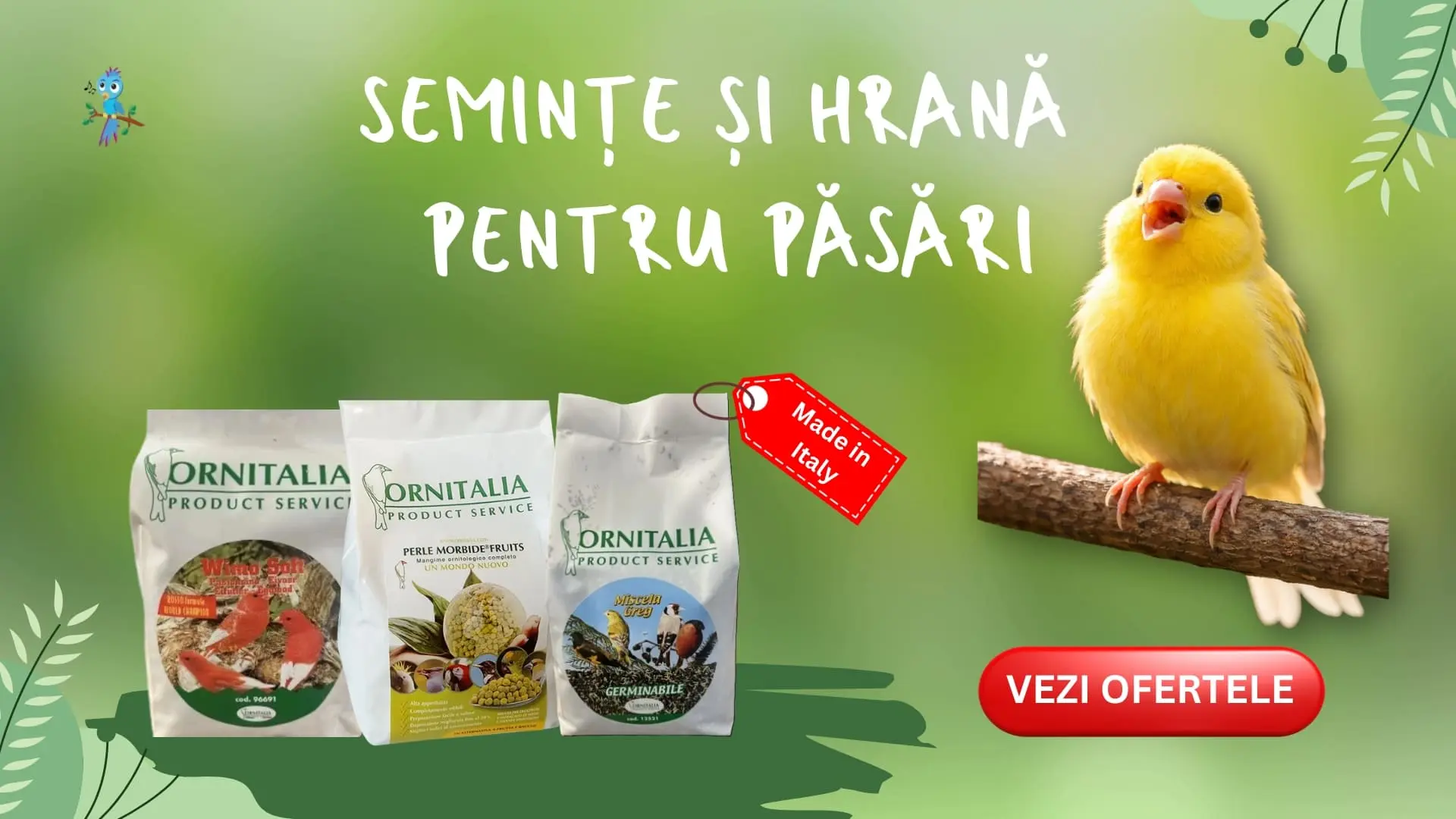 Seminte si hrana pentru pasari exotice