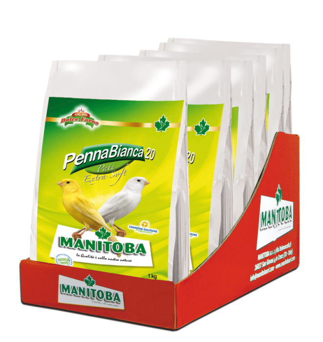 Pastoncino Manitoba Penna Bianca Soft 1kg pentru canari albi (lipocromi) [2]