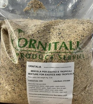 Amestec Seminte Ornitalia  pentru papagali- Nimfe, Perusi, Agapornis si Pasari Exotice  5kg [1]
