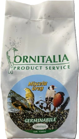 Seminte si hrana pentru pasari-Hrana pentru canari si pasari exotice - Seminte Germinabile Ornitalia  pentru Sticleti Canepari Negriti Tristis 1kg