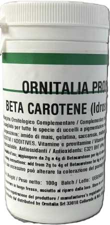 Suplimente si Vitamine - Ornitalia Beta-Caroten hidrosolubil – pigment natural antioxidant pentru intensificarea culorii și sănătatea penajului la păsări