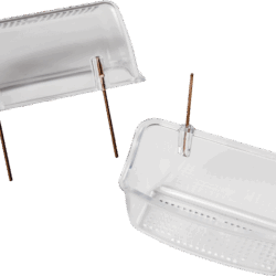 Hranitori si si adapatori - Hrănitoare colivie păsări Mini Smart Air transparentă  – 10 × 5 × 4,5 cm, Prindere în gratii