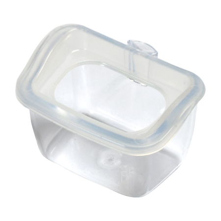 Hranitori si si adapatori - Hrănitoare Giove cu grilă anti risipa 70 × 45 × 50 mm – transparentă, pentru colivii