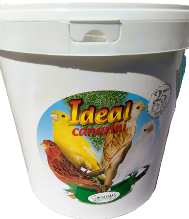 Seminte si hrana pentru pasari exotice - Pastoncino cu ou și miere pentru canari (găleată) Ornitalia Ideal Canaries 5kg
