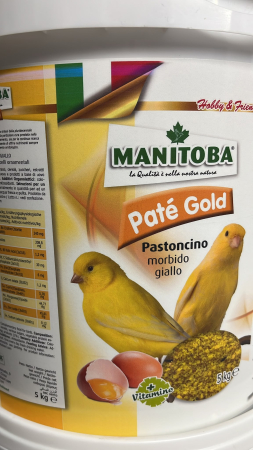 Seminte si hrana pentru canari si pasari exotice - Pastoncino Manitoba Paté Gold 5kg găleată (secchio) pentru păsări exotice
