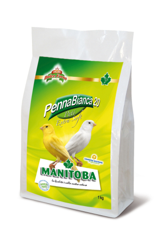 Hrana pentru canari - Pastoncino Manitoba Penna Bianca Soft 1kg pentru canari albi (lipocromi)