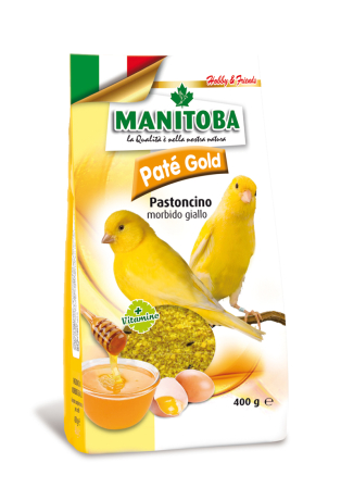 Hrana pentru canari - Pastoncino pentru canari si exotice Manitoba Paté Gold 400 g