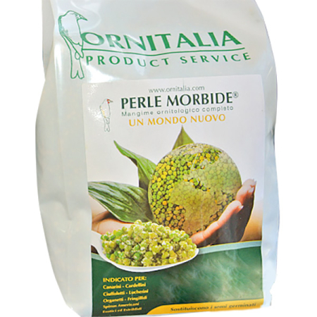 Seminte si hrana pentru pasari-Hrana pentru canari si pasari exotice - Perle morbide extrudate Ornitalia pentru canari  800g-hrana completa pentru reproducere si pui