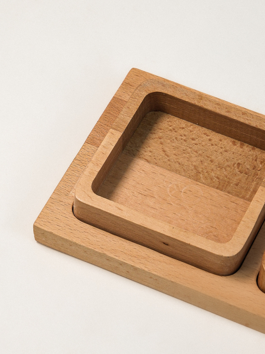 Platou pentru Gustări cu 3 Compartimente Alta din Lemn de Fag – Ideal pentru Servire Elegantă [3]
