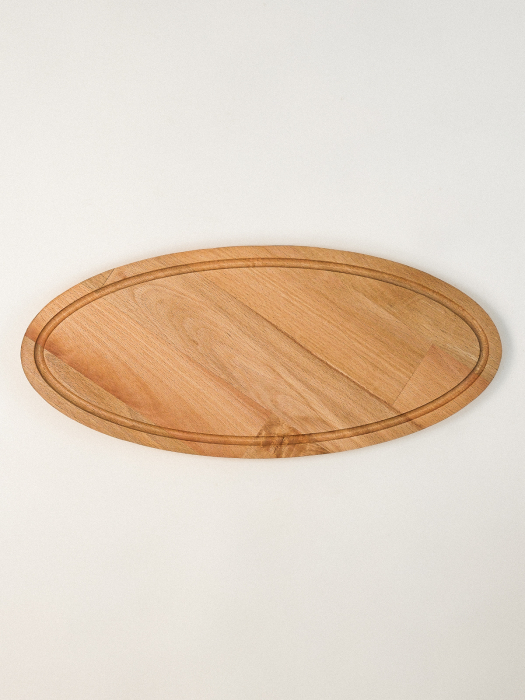 Platou Oval Mare de Servire Brânzeturi Vasteras din Lemn de Fag – Design Elegant, 45 cm [2]