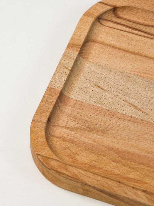 Farfurie/Platou Pătrat Viken din Lemn de Fag – Design Natural și Elegant, 20x20 cm [3]