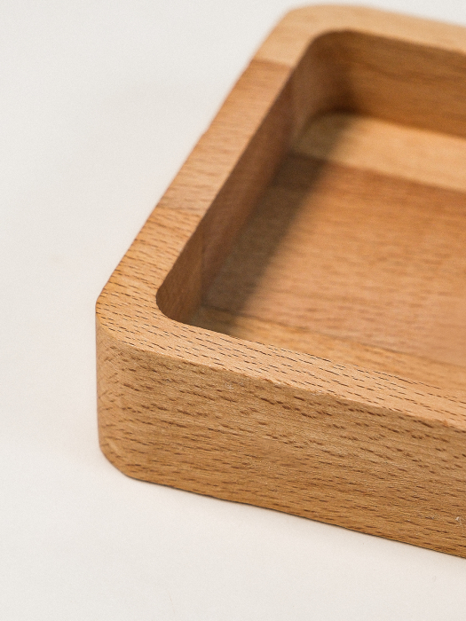 Set 4 Platouri pentru Gustări Pătrate Voss din Lemn de Fag – Design Minimalist, 13x13 cm [3]