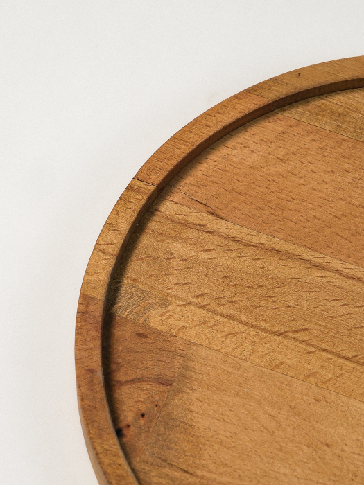 Farfurie Decorativă Rotundă Haugen din Lemn de Fag – Design Natural și Versatil, 22 cm [3]