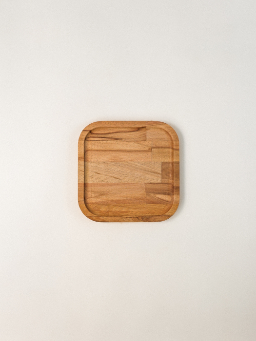 Farfurie/Platou Pătrat Viken din Lemn de Fag – Design Natural și Elegant, 20x20 cm [2]