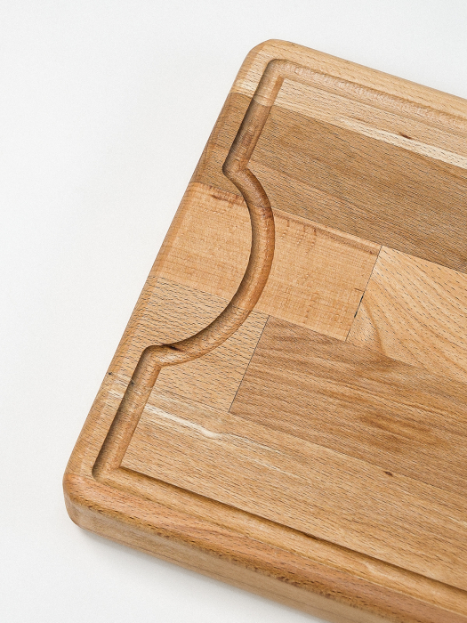 Tocător Gros Molde pentru Carne din Lemn de Fag – Placă Masivă de Tăiat și Servit, 39x24 cm [3]