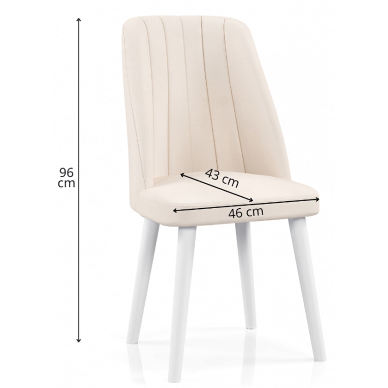 Babyface Grand Scaun Crem - Scaun Elegant și Durabil din Lemn pentru Bucătărie și Sufragerie [3]