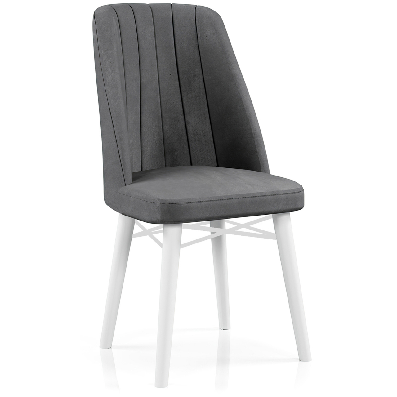 Babyface Grand Scaun Gri - Scaun Elegant și Durabil din Lemn pentru Bucătărie și Sufragerie [4]