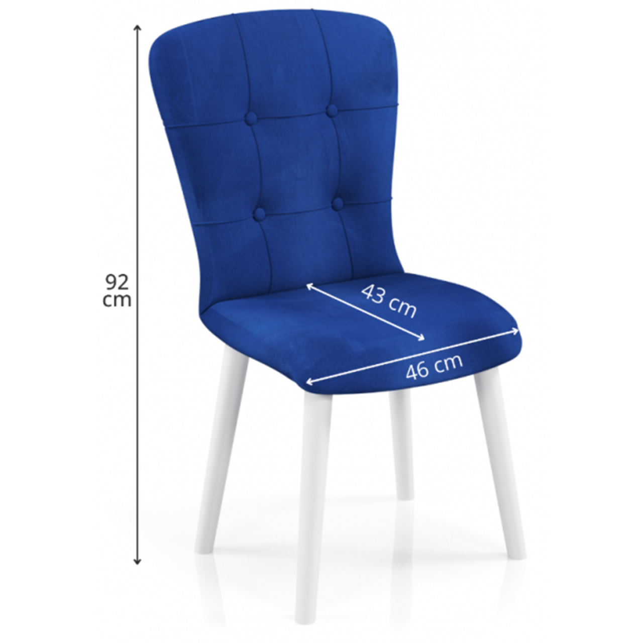 Babyface Pearl Scaun Albastru - Scaun Elegant și Durabil din Lemn pentru Bucătărie și Sufragerie [3]