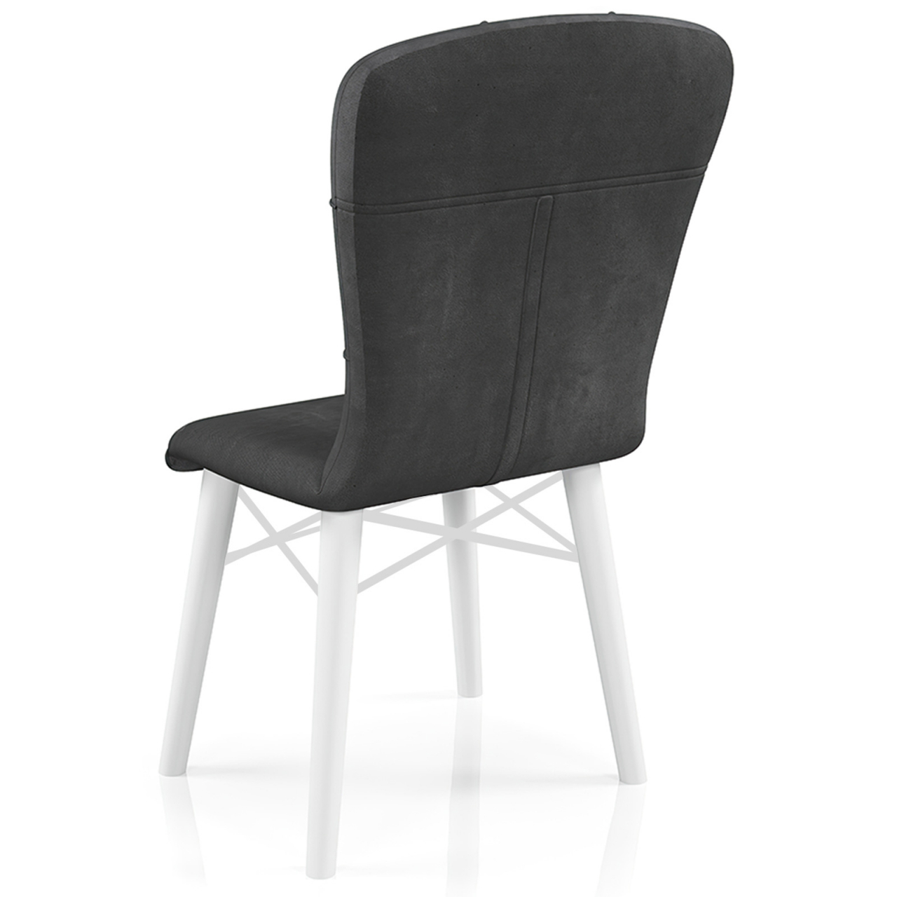 Babyface Pearl Scaun Gri Inchis - Scaun Elegant și Durabil din Lemn pentru Bucătărie și Sufragerie [2]