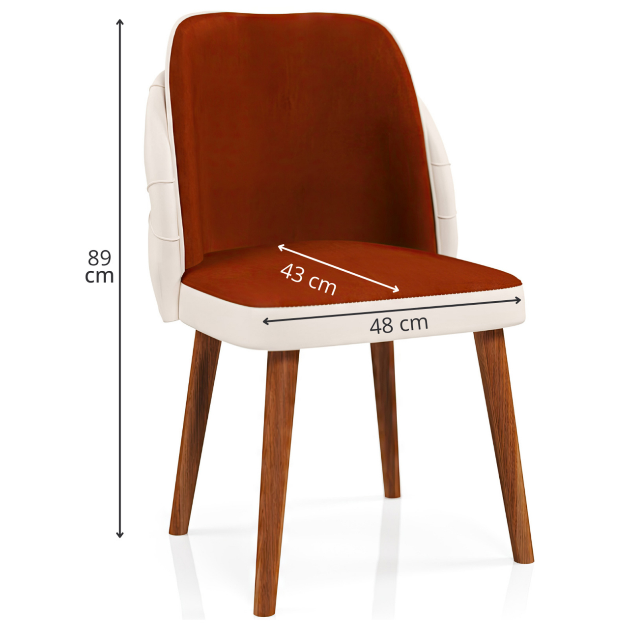 Scaunul Royale Caramida-Crem: Eleganță și Confort pentru Fiecare Spațiu [4]