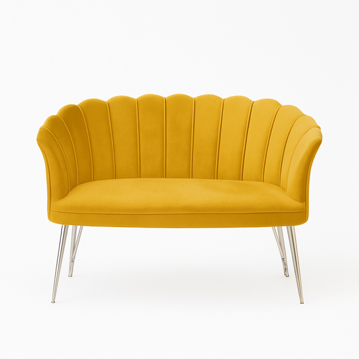 Canapea 3 Locuri Daisy, Muștar Babyface - Eleganță Minimalistă și Confort Premium [1]