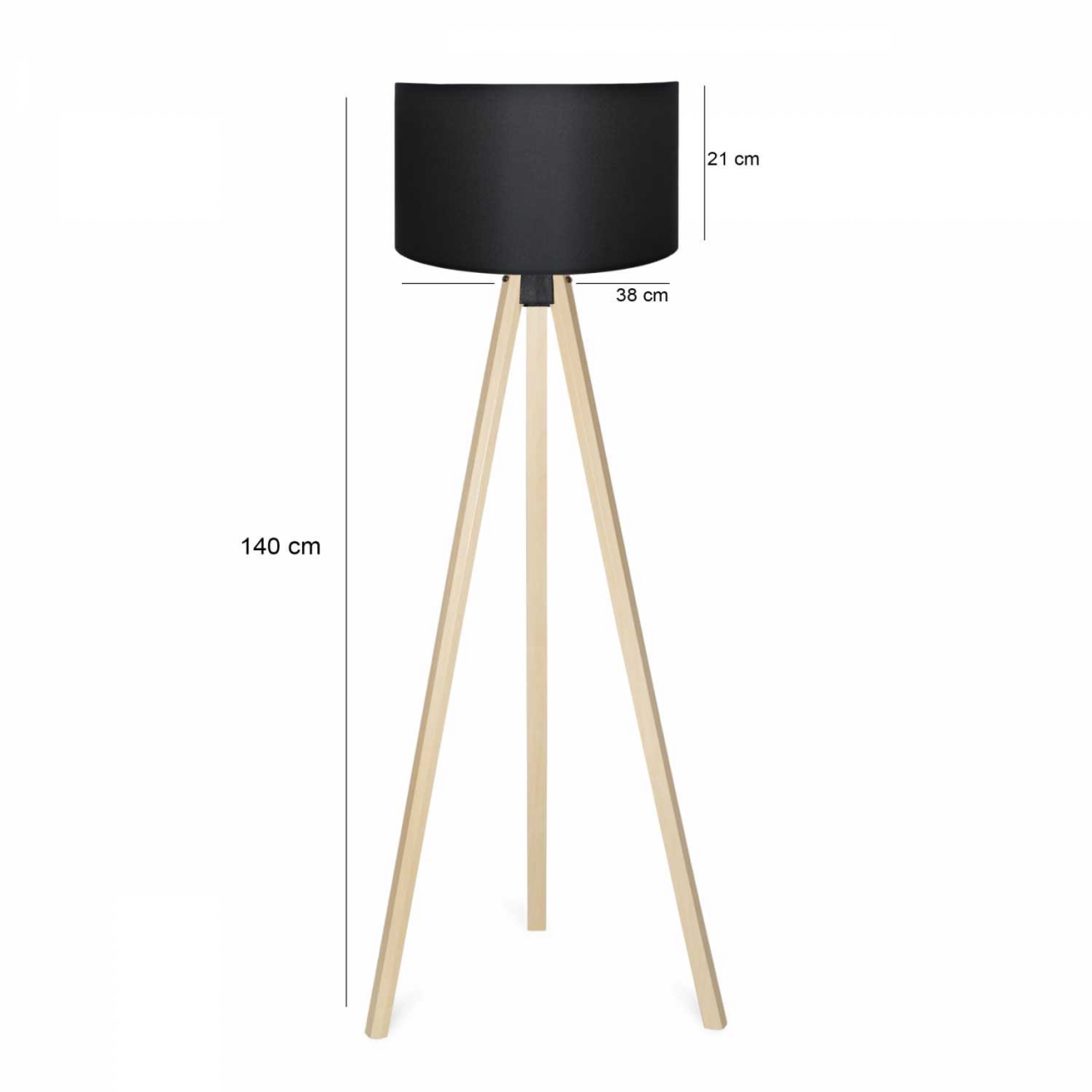 Lampa de podea Casa Modern trepied lemn design modern E27 [4]