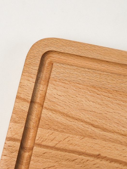 Platou de Servire Dreptunghiular Ekero din Lemn de Fag – Design Modern și Elegant, 38 cm [3]